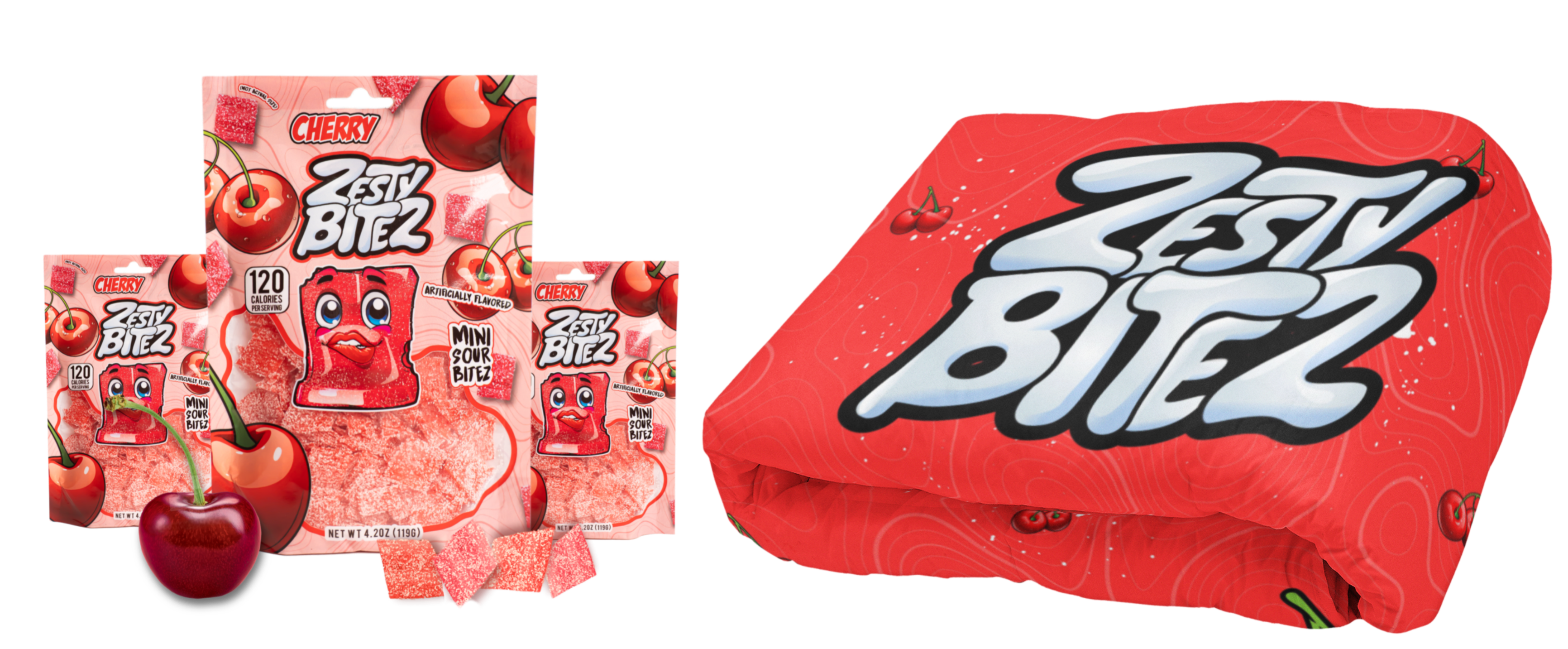 New Cherry Bundle + Blanket – Zesty Snackz LLC