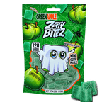 Green Apple Zesty Bitez limited edition bag with green sour candies